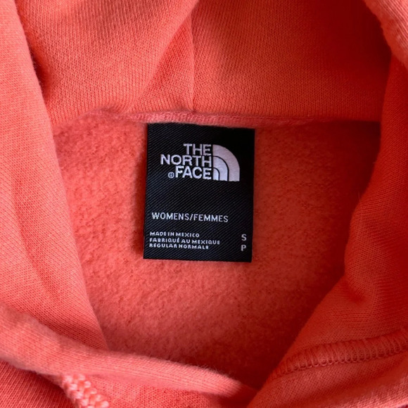 The North Face TNF Sweatshirt Hal Dome Hoodie Graphic Logo Pullover Salmon Sz S - Picture 5 of 7
